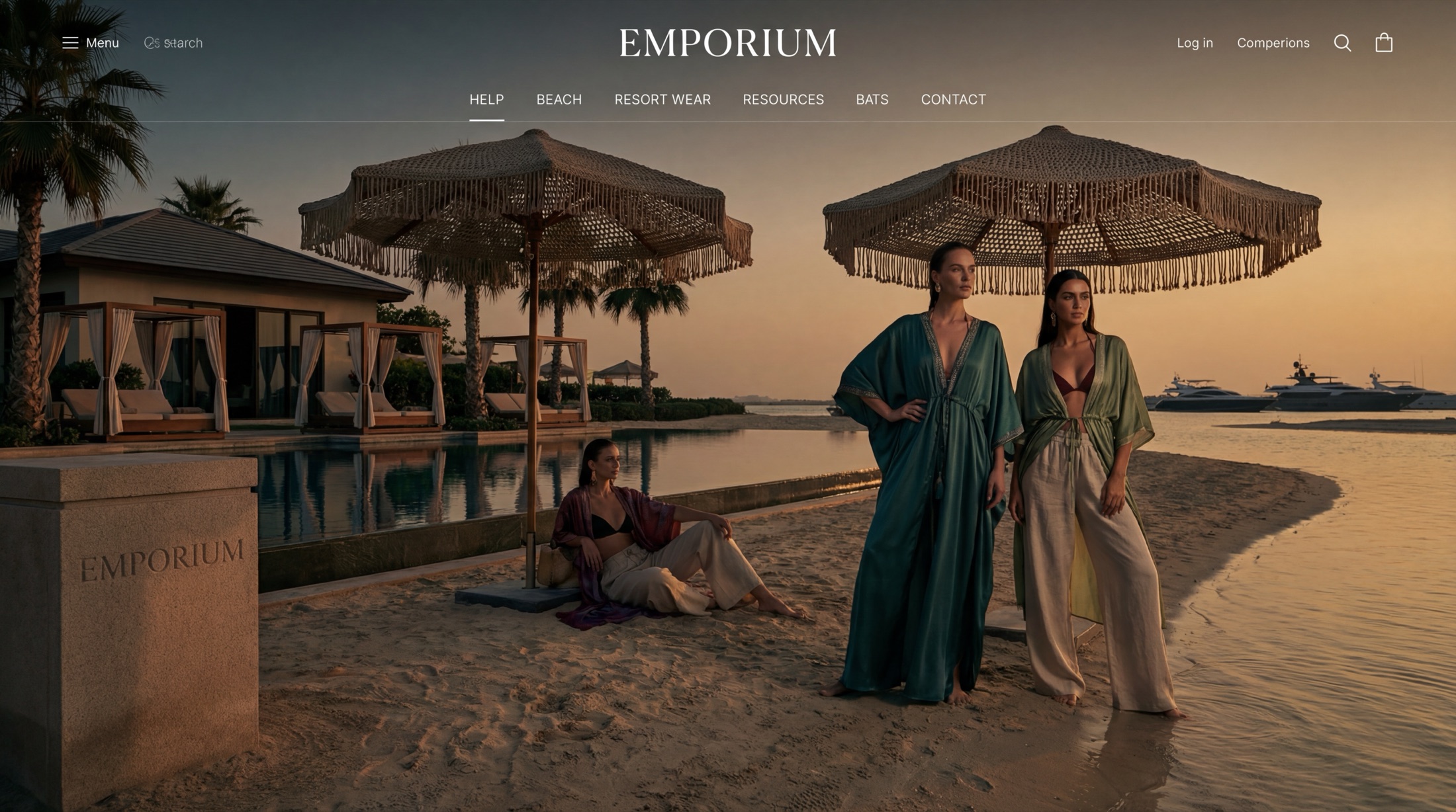 AI fashion photography India — twilight resort kaftans by Aarla Nextech