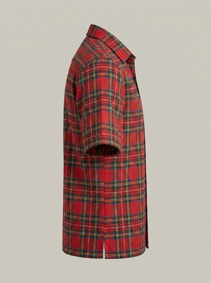 AI menswear photography India — checked shirt back view